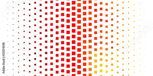 Light Red  Yellow vector pattern in square style. Abstract gradient illustration with rectangles. Design for your business promotion.