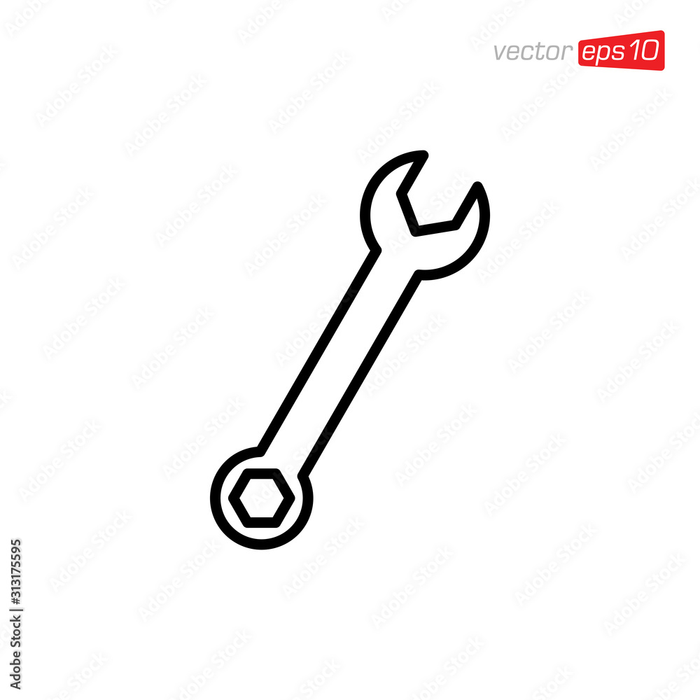 Tool Wrench Icon Design Illustration Tool Wrench Icon Design Illustration
