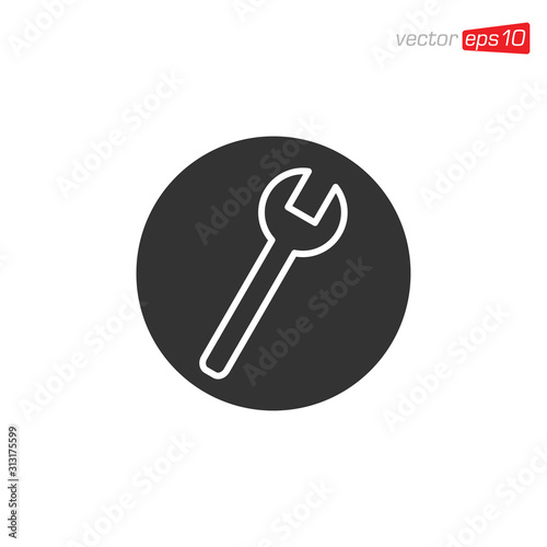 Fototapeta Naklejka Na Ścianę i Meble -  Tool Wrench Icon Design Illustration