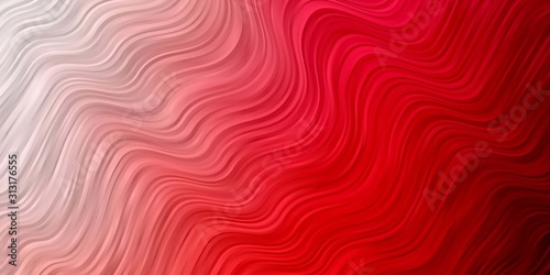 Light Red vector template with wry lines. Abstract illustration with bandy gradient lines. Pattern for commercials, ads.