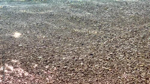 Waves of the Mediterranean Sea. Beautiful sea sunset footage. Summer vacation concept