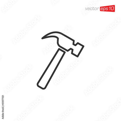 Hammer Icon Design Illustration Vector