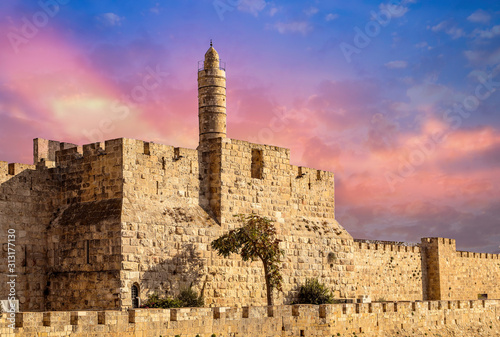The Tower of David, also known as the Jerusalem Citadel, photo