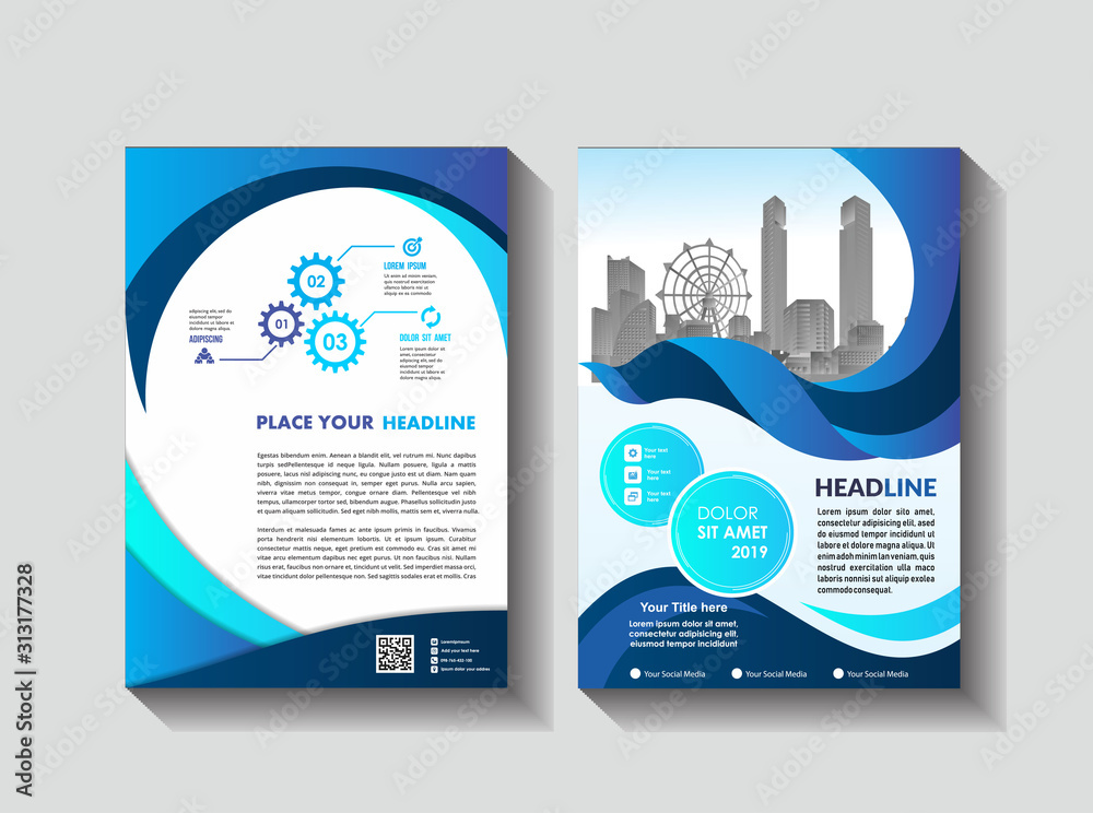 modern cover, brochure, layout for annual report with city background modern cover, brochure, layout for annual report with city background