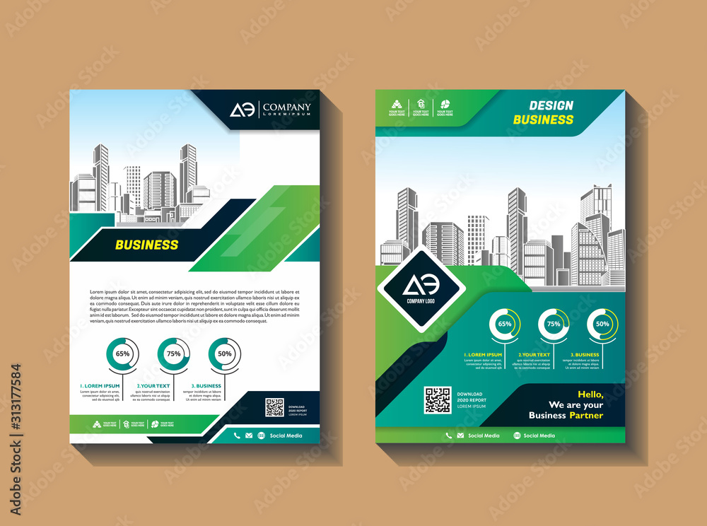 modern cover, brochure, layout for annual report with city background modern cover, brochure, layout for annual report with city background