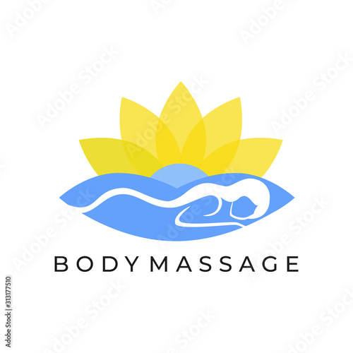Body massage logo vector illustration