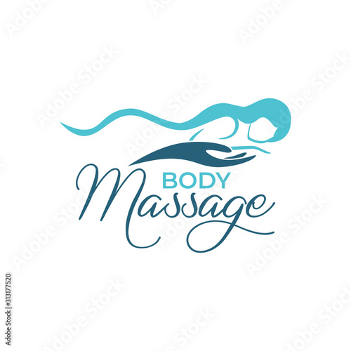 Body massage logo vector illustration