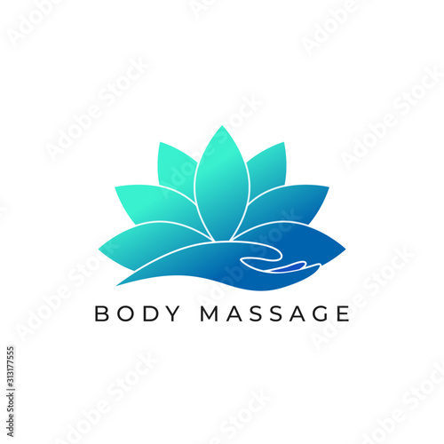 Body massage logo vector illustration