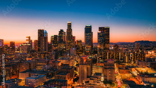 Billede på lærred Los Angeles California Skyline