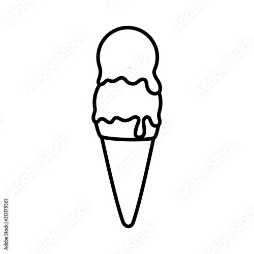 delicious ice cream pop art style icon vector illustration design