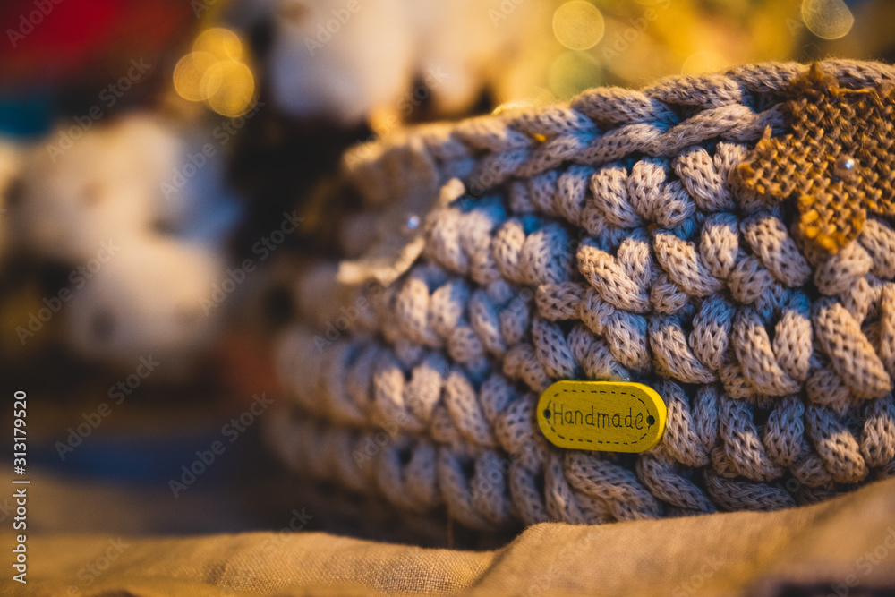 Handmade crocheting crafts. Wool Handmade Decoration.