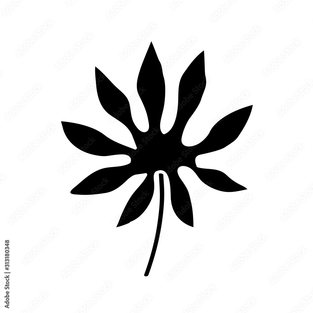 silhouette of leaf nature tropical isolated icon vector illustration design silhouette of leaf nature tropical isolated icon vector illustration design