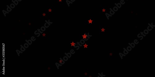 Dark Red vector background with colorful stars. Blur decorative design in simple style with stars. Pattern for new year ad, booklets.