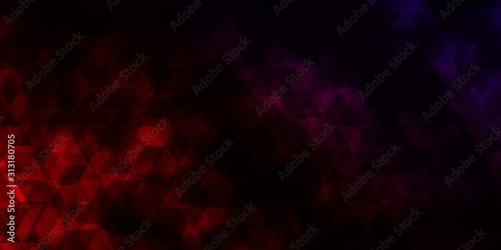 Dark Pink, Yellow vector layout with lines, triangles.