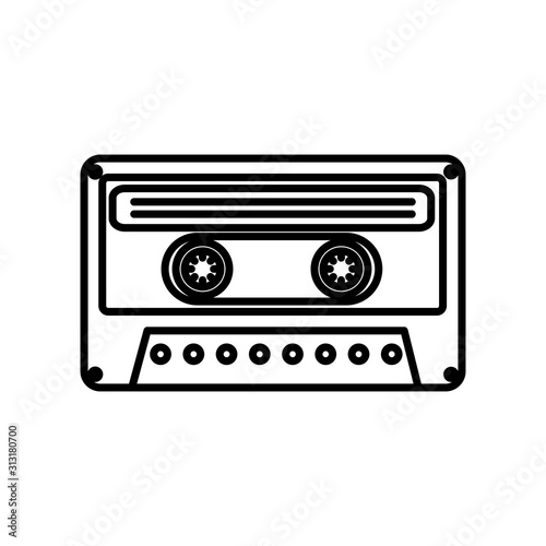 cassette music pop art style icon vector illustration design