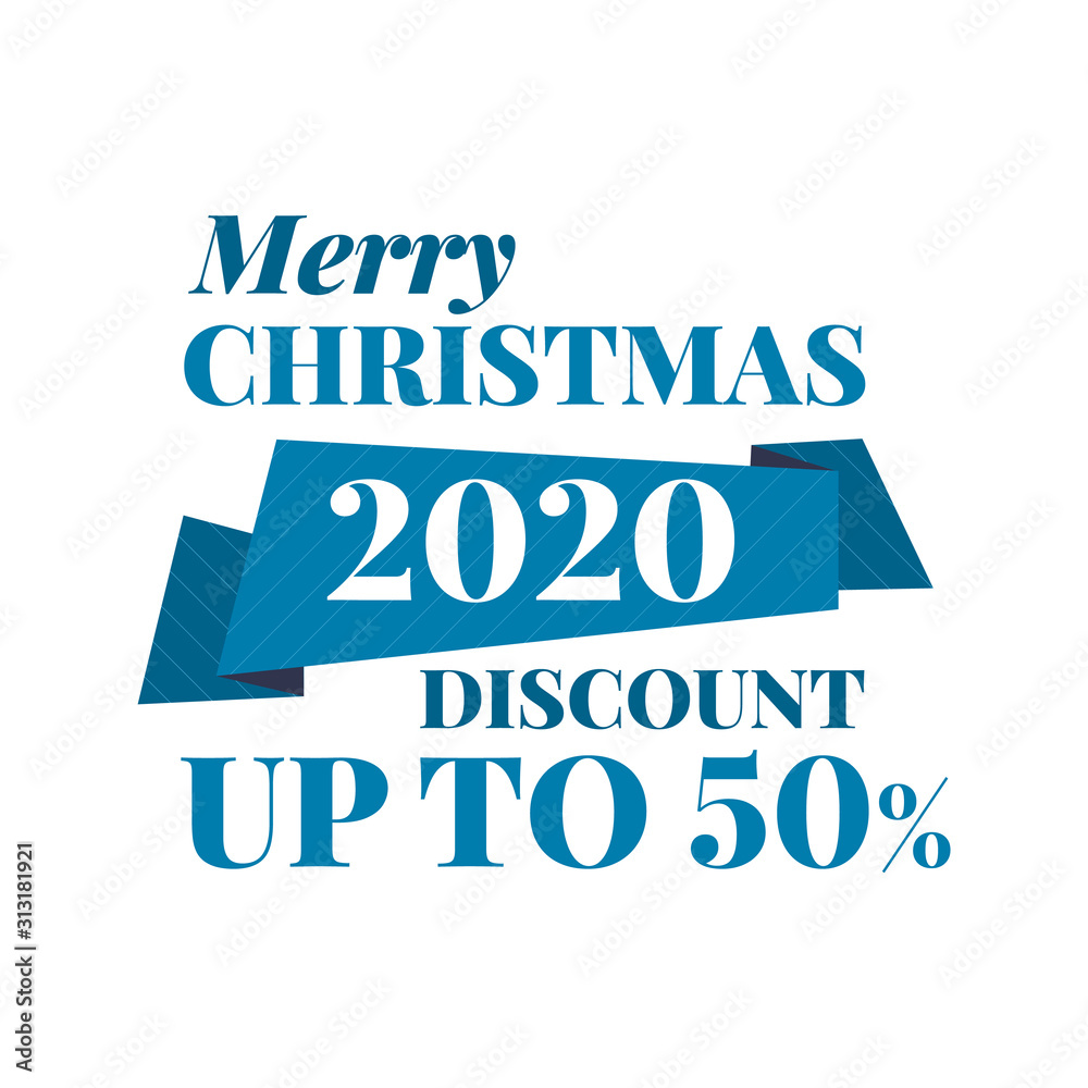 Merry Christmas sale. Discount vector ad banner Merry Christmas sale. Discount vector ad banner