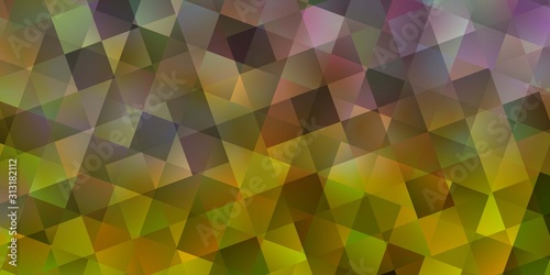Light Pink, Yellow vector backdrop with lines, rhombus.