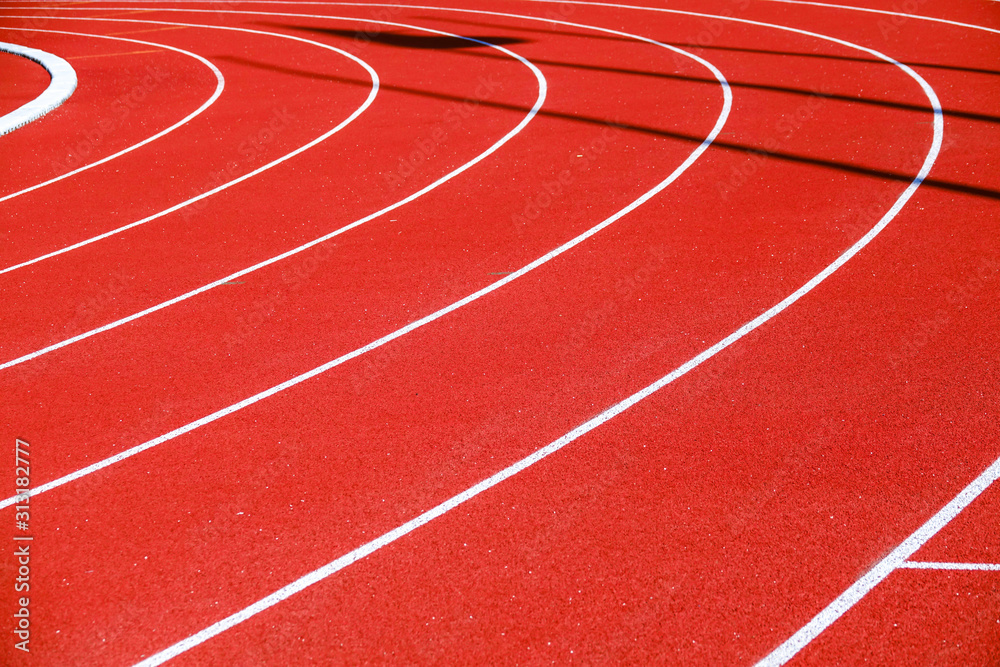 Athletic running track for running race. Sport and excercise concept.