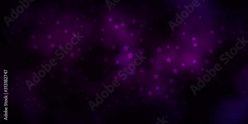 Dark Pink, Blue vector background with small and big stars. Blur decorative design in simple style with stars. Theme for cell phones.