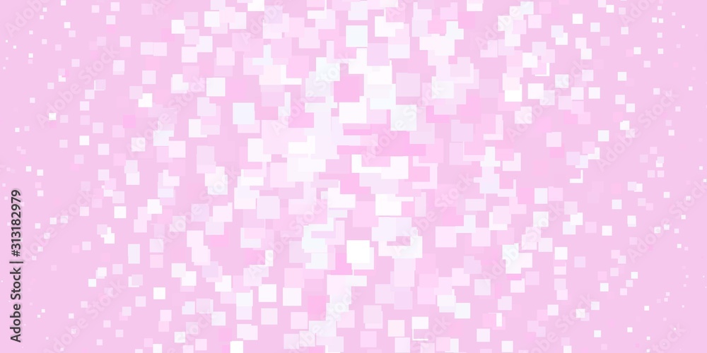 Light Pink vector template in rectangles. Colorful illustration with gradient rectangles and squares. Design for your business promotion.
