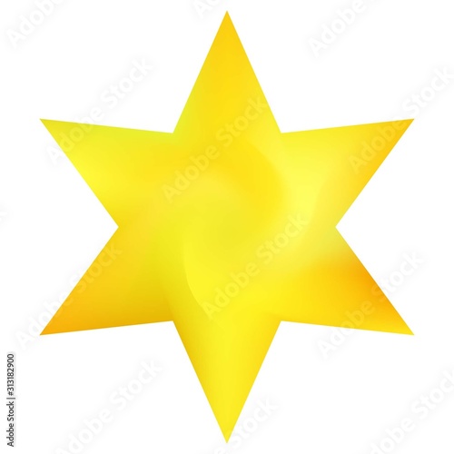 Chromatic background in the form of hexagram.