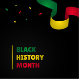 Black History Month Vector Design For Banner or Background