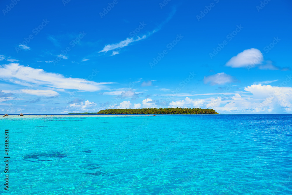 Island at the edge of the atoll