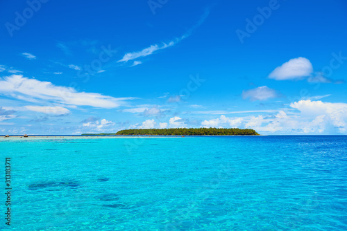 Island at the edge of the atoll
