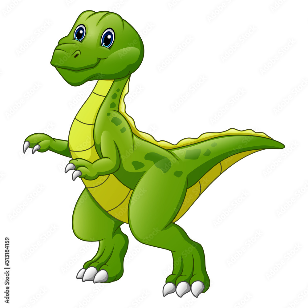 Fototapeta premium Cute Dinosaur cartoon isolated on white background