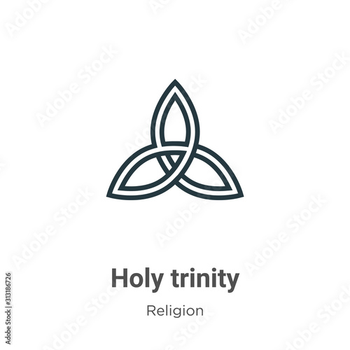 Holy trinity glyph icon vector on white background. Flat vector holy trinity icon symbol sign from modern religion collection for mobile concept and web apps design.