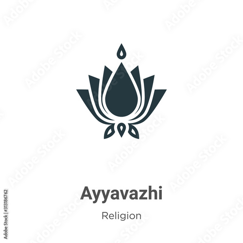 Ayyavazhi glyph icon vector on white background. Flat vector ayyavazhi icon symbol sign from modern religion collection for mobile concept and web apps design. photo