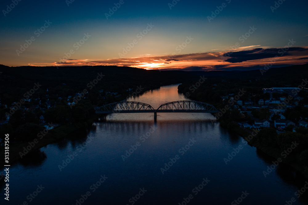 Obraz premium Port Jervis Sunset