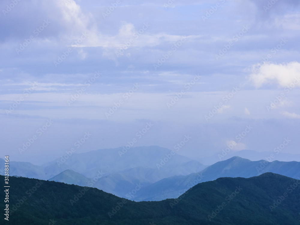 Beautiful views of mountain and sky landscape at YeongCheon in South Korea Beautiful views of mountain and sky landscape at YeongCheon in South Korea