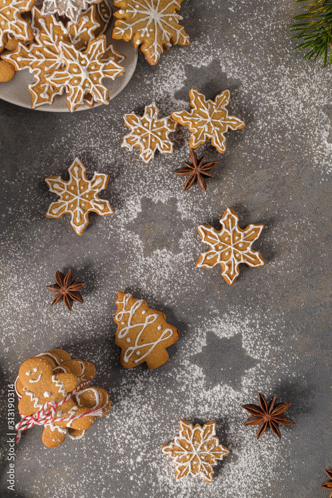 Christmas cookies on kitchen countertop Christmas cookies on kitchen countertop