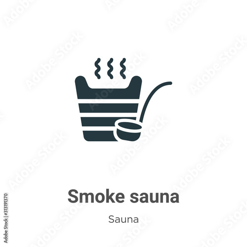 Smoke sauna glyph icon vector on white background. Flat vector smoke sauna icon symbol sign from modern sauna collection for mobile concept and web apps design.