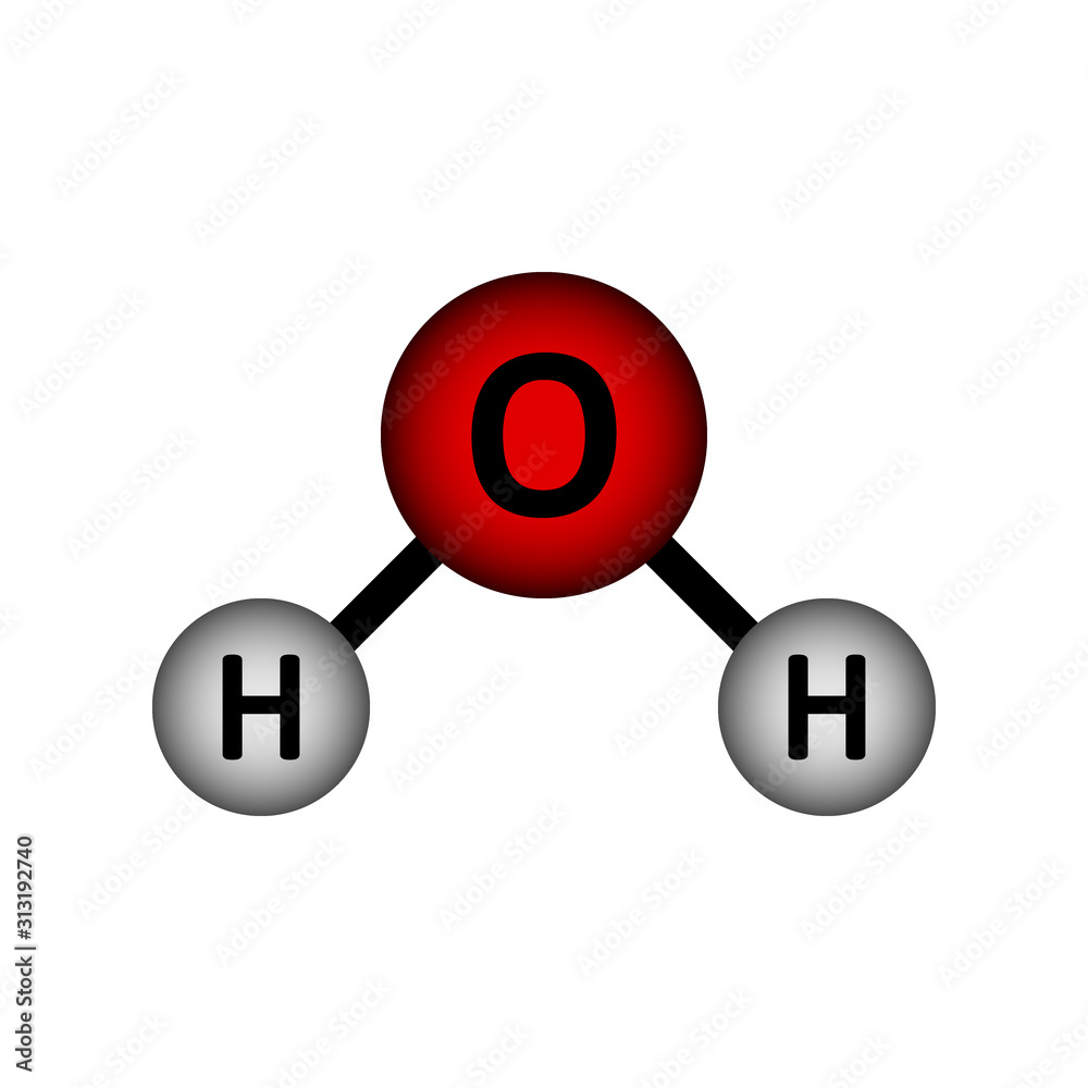 Water molecule icon. Water molecule icon.