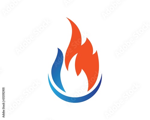Fire flame Logo icon vector illustration design