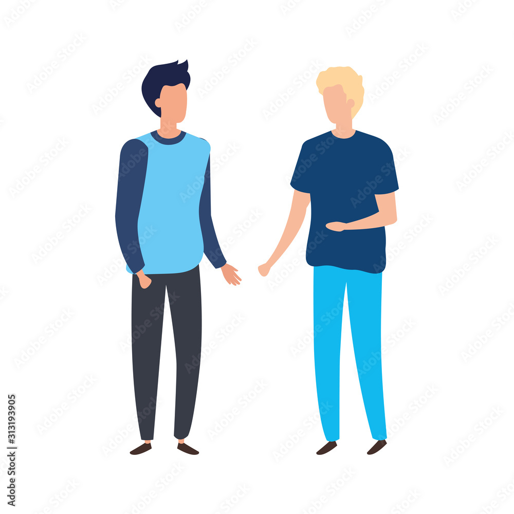 young men avatar character icons young men avatar character icons