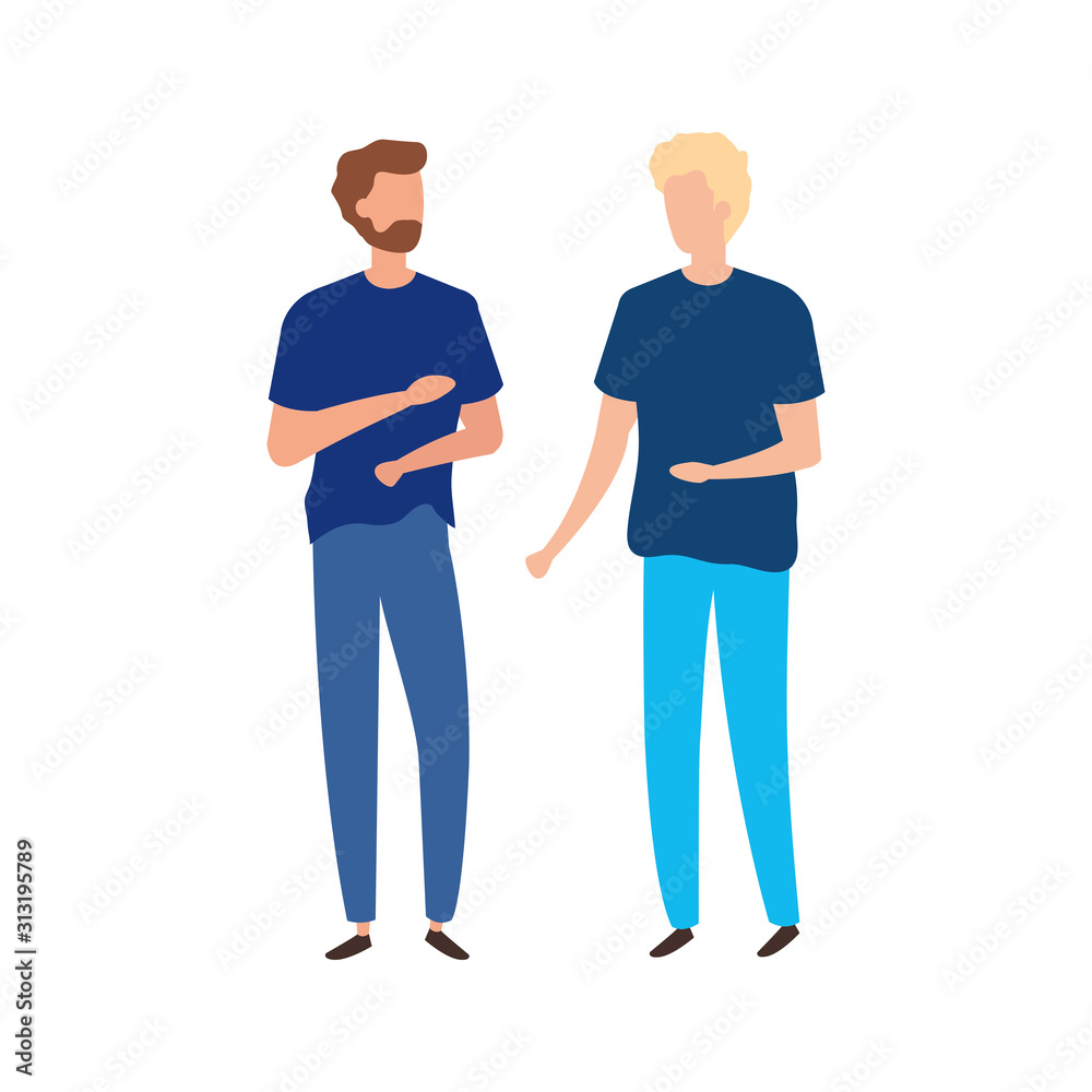 young men avatar character icons young men avatar character icons