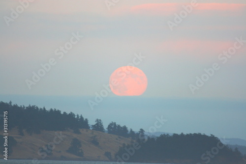 Sunset over the Gulf Islands