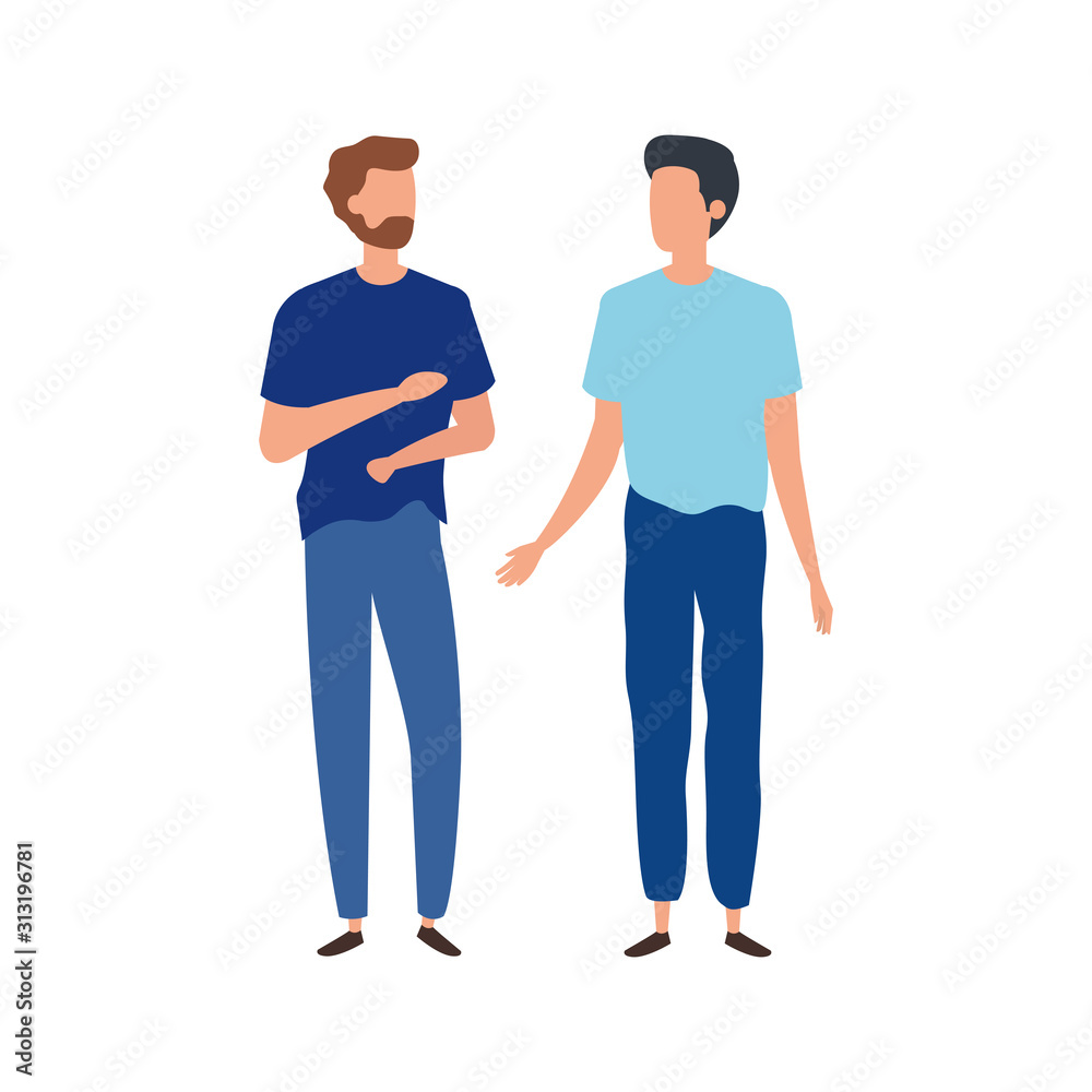 young men avatar character icons young men avatar character icons