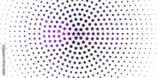 Light Purple vector template with neon stars. Modern geometric abstract illustration with stars. Pattern for websites, landing pages.