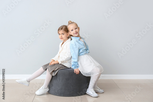 Cute little girls in autumn...