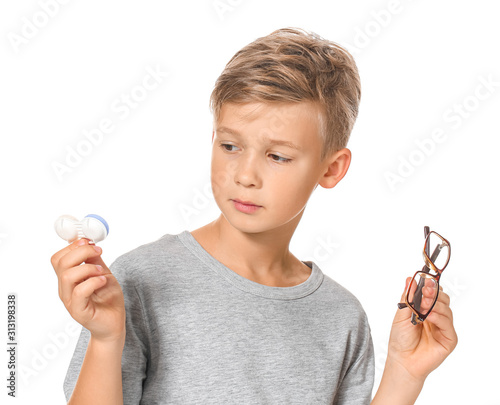 Little boy with contact len...