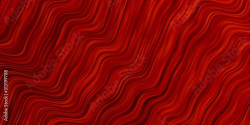 Light Orange vector texture with circular arc. Colorful illustration in circular style with lines. Pattern for ads, commercials.