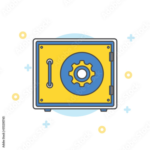 Safe box icon - vector security illustration