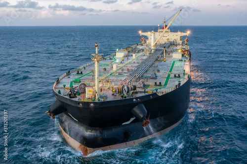 The oil tanker in the high sea photo