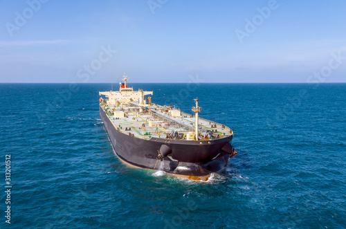 The oil tanker in the high sea