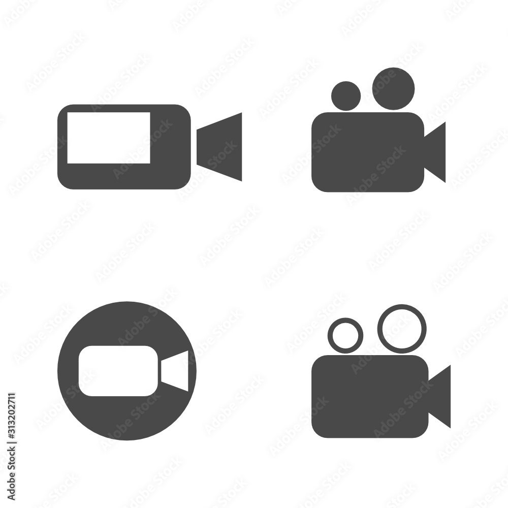 Video icon on white background. Video icon on white background.