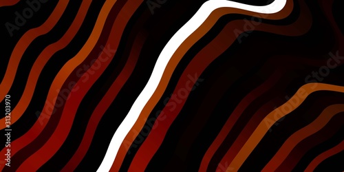 Dark Red vector background with bent lines. Bright sample with colorful bent lines, shapes. Pattern for booklets, leaflets.